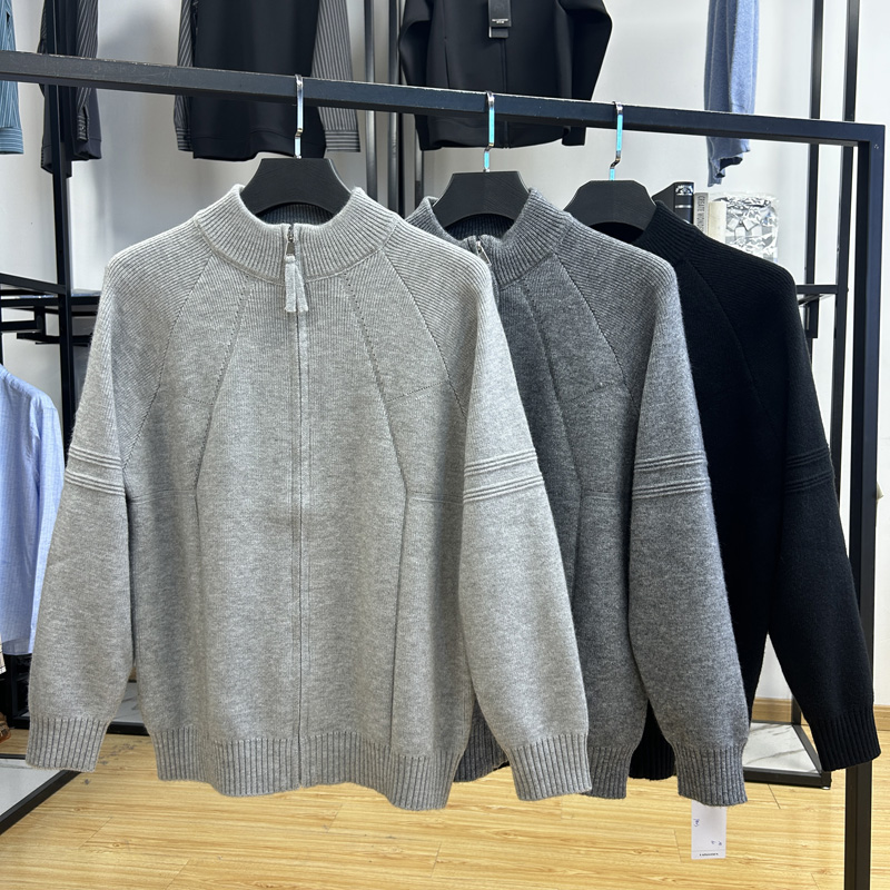 软糯手感亲肤针织料外套开衫秋冬季日系风休闲宽松简约毛衫上衣潮