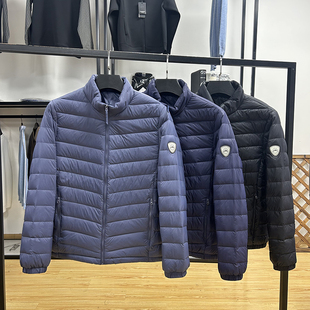 轻薄款立领纯色简约分仓充绒保暖修身鸭绒服秋冬防泼水休闲羽绒服
