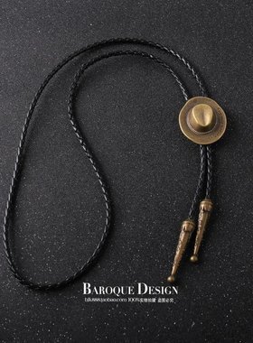 西部牛仔波洛领带欧美个性休闲风bolo tie波洛领结时尚领绳项链