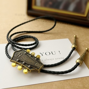 复古乡村牛仔卡扣波洛领带古欧领结乡村音乐领绳时尚衬衣领花配饰