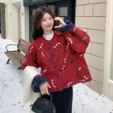 新款现货！上就能卖!秋冬红色小香风短外套2C296-9556-P170-K258，女装短外套，2C296