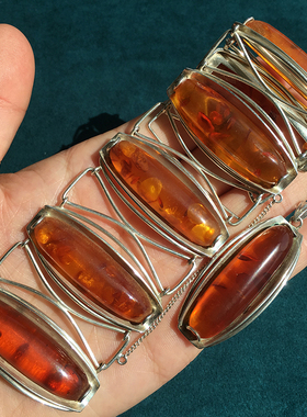 德国天然琥珀吊坠手链