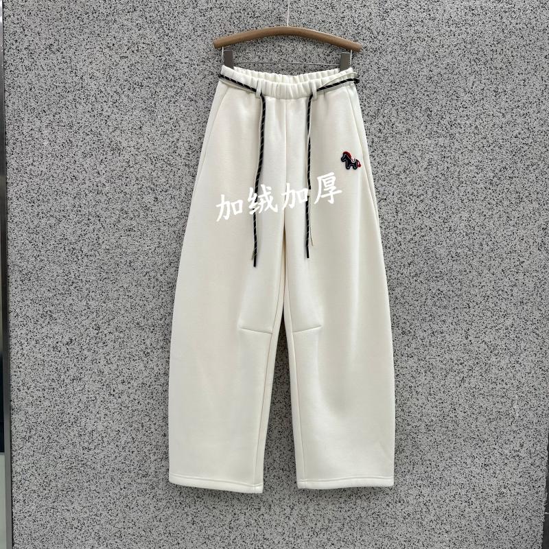 JEANS冬新款芭度玄风501加绒加厚牛仔裤女宽松显瘦阔腿弯刀拖地裤