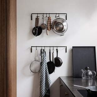 北欧极简黄铜墙壁挂架家用厨房浴室经典置物架设计师款创意收纳架