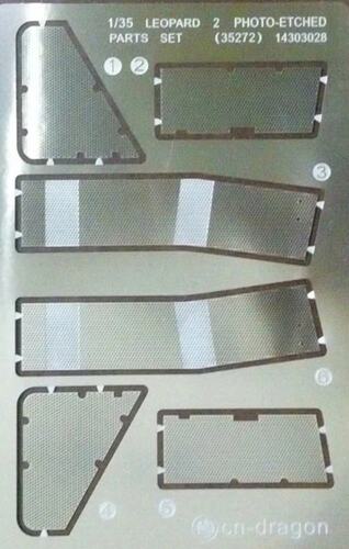 CN龙35272 1/35 豹2A6坦克炮塔杂物篮蚀刻片 配田宫