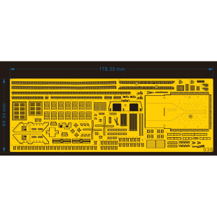 中国055大驱改造件，适配小号手1/700 蓝星036蚀刻片