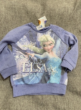 90.98.104码女童爱莎卫衣