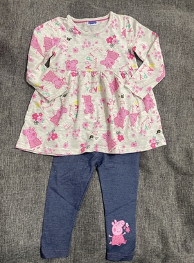 90.98码pepping佩佩小猪英国原单儿童尾货套装