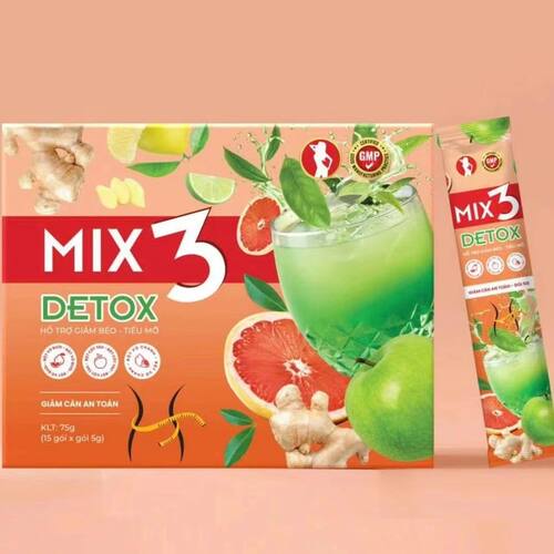 越南原装MIX3DETOX柠檬茶肚子专用柠檬柚子茶