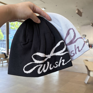 帽护耳中大童保暖男加厚美式套头冬毛线帽女童针织个性青少年冷帽