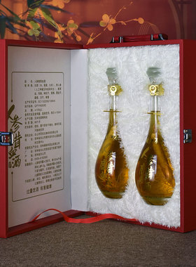 长白山人参鹿茸血酒2瓶高档礼盒装53度枸杞养生酒送长辈年货礼品