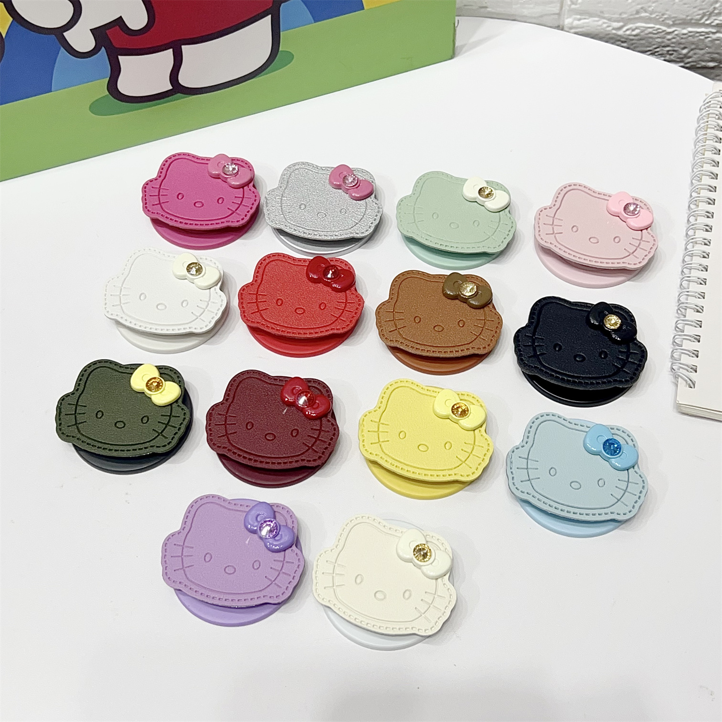 创意可爱蝴蝶结凯蒂猫头像支架