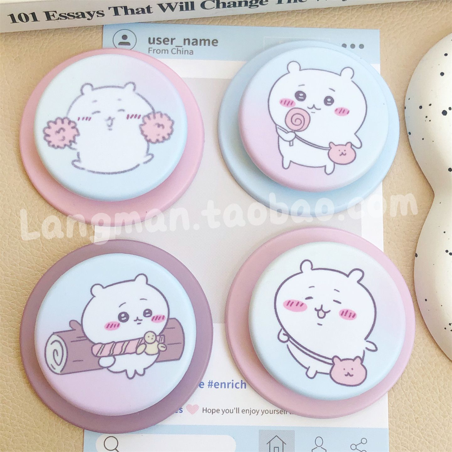 新款可爱啦啦队磁吸手机支架