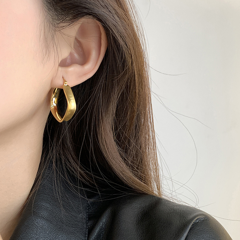 原创菱形耳环小众设计感