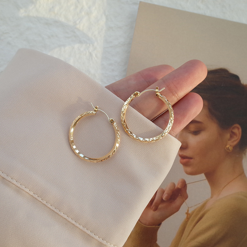 冷淡风s925简约圆圈个性酷帅银针