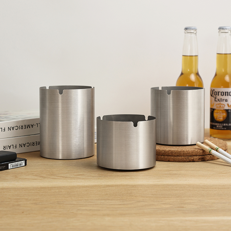 防风不锈钢酒吧烟灰缸创意个性家用客厅防飞灰烟味定制大号烟灰盅