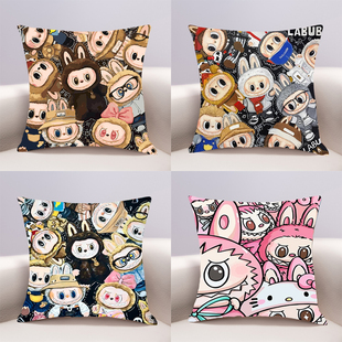 拉布布十字绣抱枕2025年新款客厅沙发卡通卧室床头靠枕手工自己绣