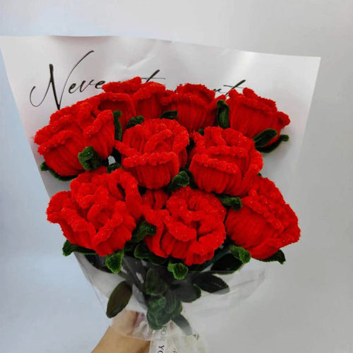 DIY扭扭棒玫瑰花材料制作简单