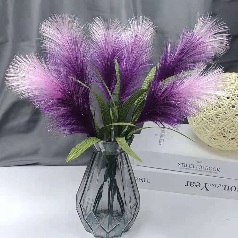 芦苇草仿真花手工花束全套