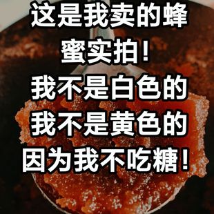 蜂蜜天然纯正蜜蜂糖农家深山百花黑巢药密500g正宗野生中华土峰蜜