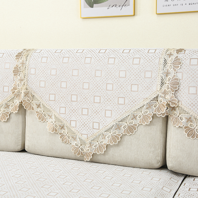 简约现代防滑雪尼尔长方形扶手巾三角巾靠背巾盖巾组合沙发巾坐垫