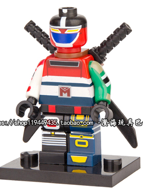 抽抽乐积木经典动漫周边KF931六神合体雷霆王第三方拼装人仔玩具