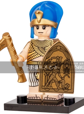 中古埃及法老图坦卡蒙士兵第三方拼装积木人仔玩具N321