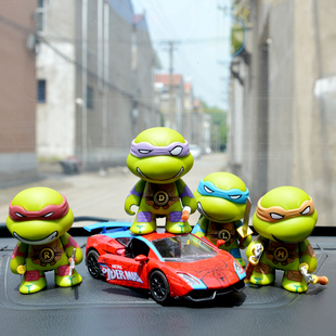 升级版忍者神龟汽车摆件摇头公仔抖音车载车上装饰品网红车内用品