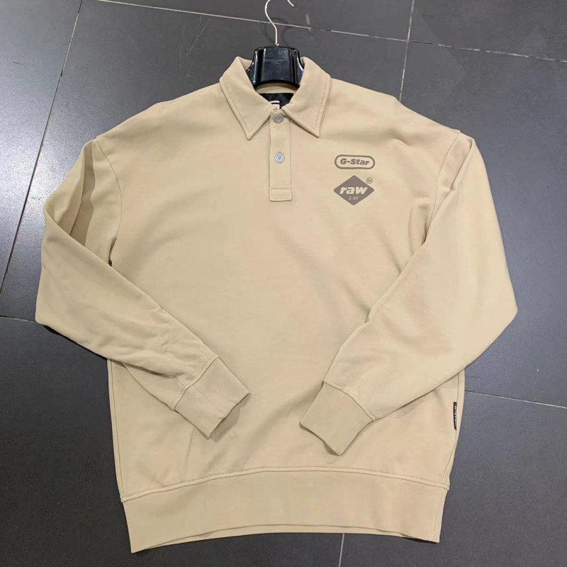 G-STAR专柜正品男2023春秋潮流套头内里毛巾卷休闲运动卫衣D23495