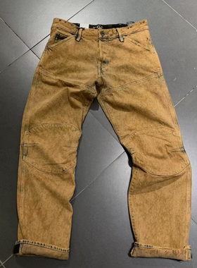 G-STAR专柜正品男土黄百搭休闲3D剪裁修身版颓废质感牛仔裤23699