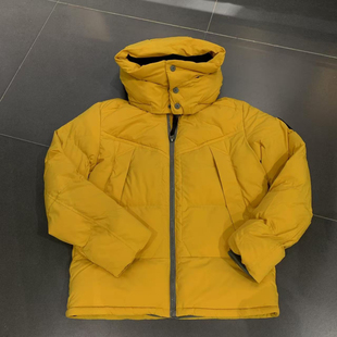 G-STAR专柜正品潮流型男有型质感棉服黄色连帽棉衣薄棉外套D25345