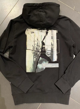 G-STAR专柜正品男秋冬潮流套头毛巾卷休闲运动连帽卫衣帽衫D23896