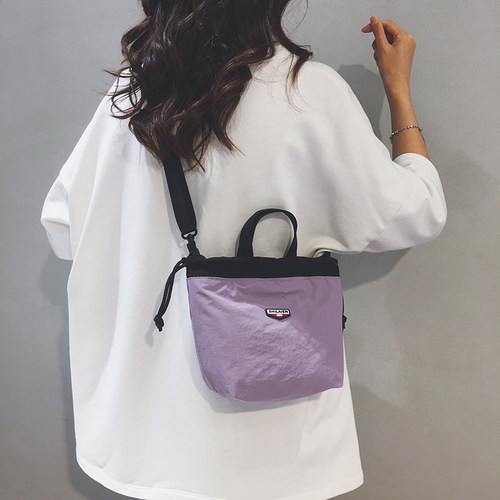 玲澜七色情侣帆布手机斜挎小包