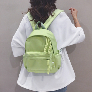 韩版 大学生书包休闲通勤旅游轻便电脑背包 简约小双肩包女2026新款