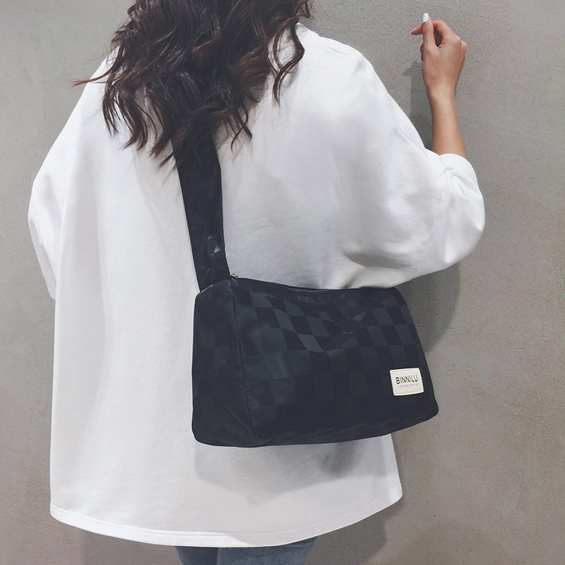 玲澜ins韩版百搭尼龙斜挎包