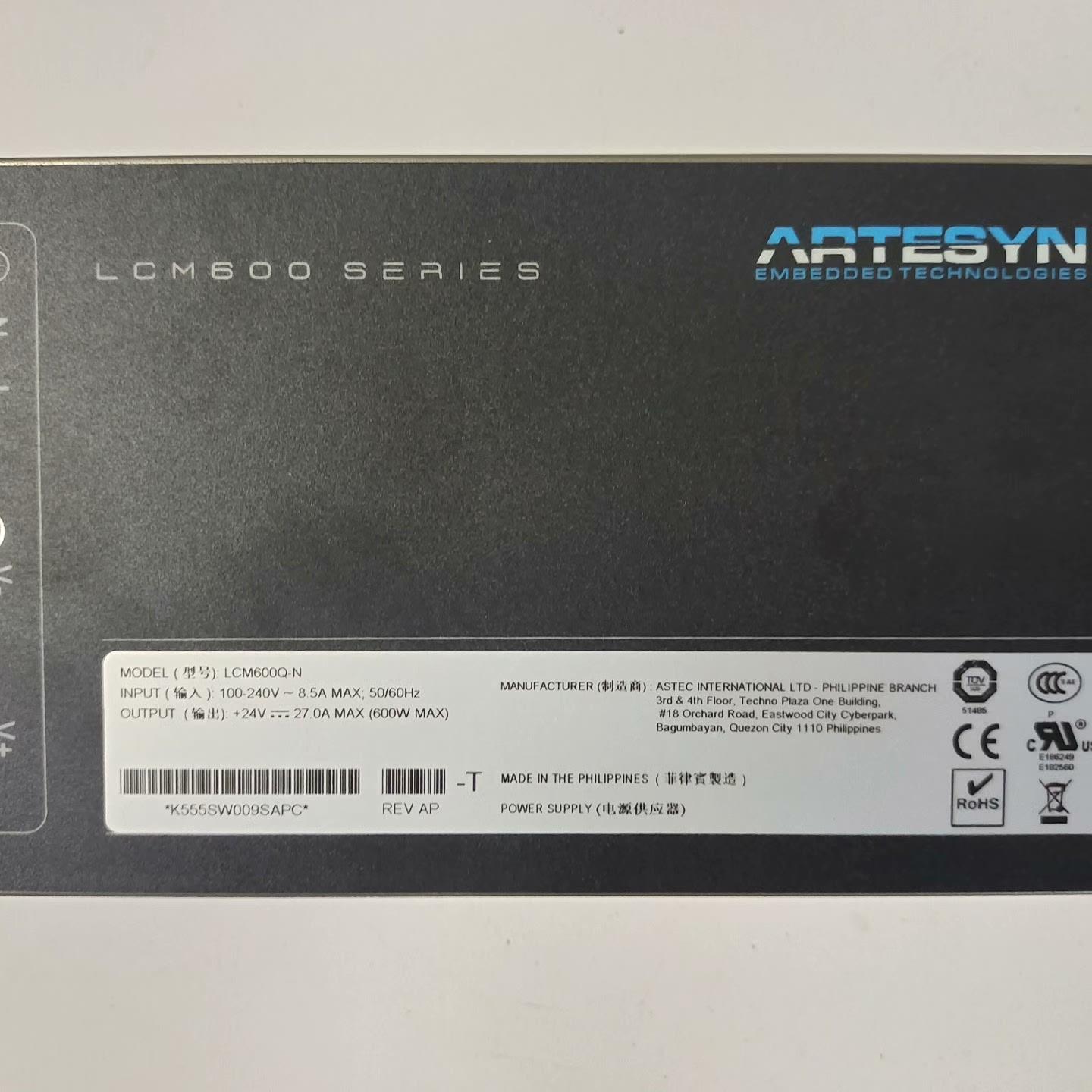 ARTESYN雅特生电源  型号LCM600Q-N
