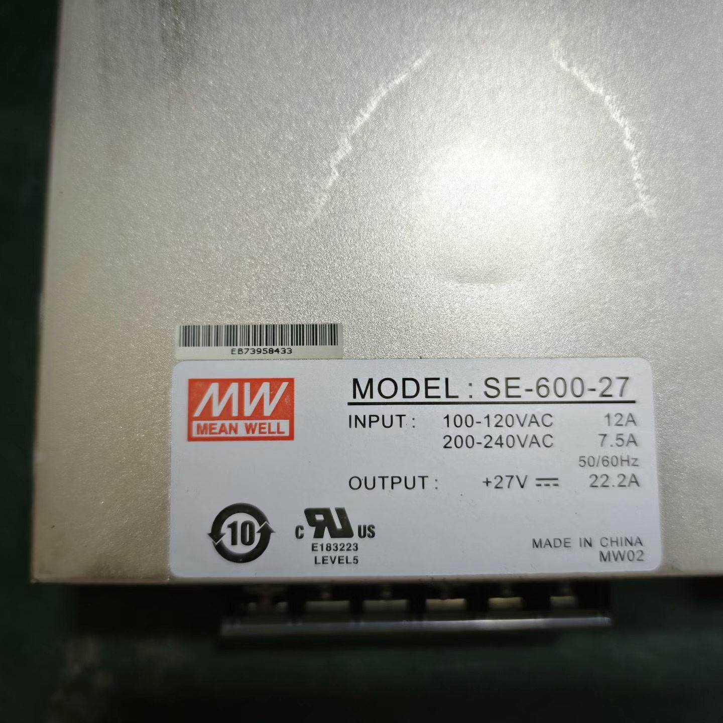 台湾明纬开关电源SE-600-27 输出DC27V22.2A