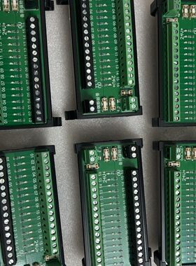 16路PLC端子板 绿色PCB板 带光耦隔离 每个端子都带编
