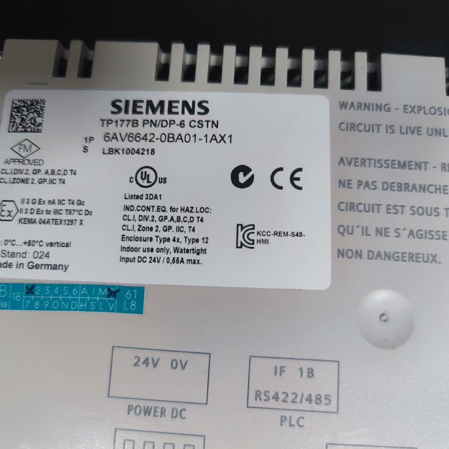 TP177B 6AV6 642-0BA01-1AX1触