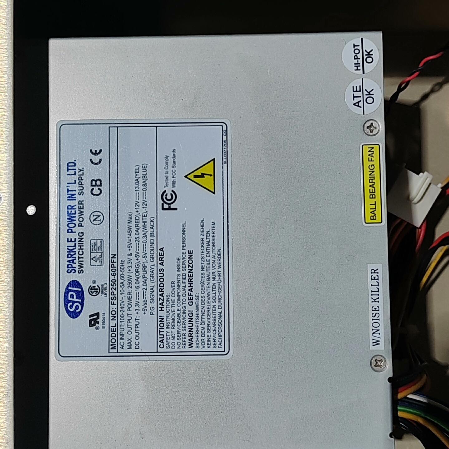 全汉SPI FSP250-60PFN电源 几乎 功能完好