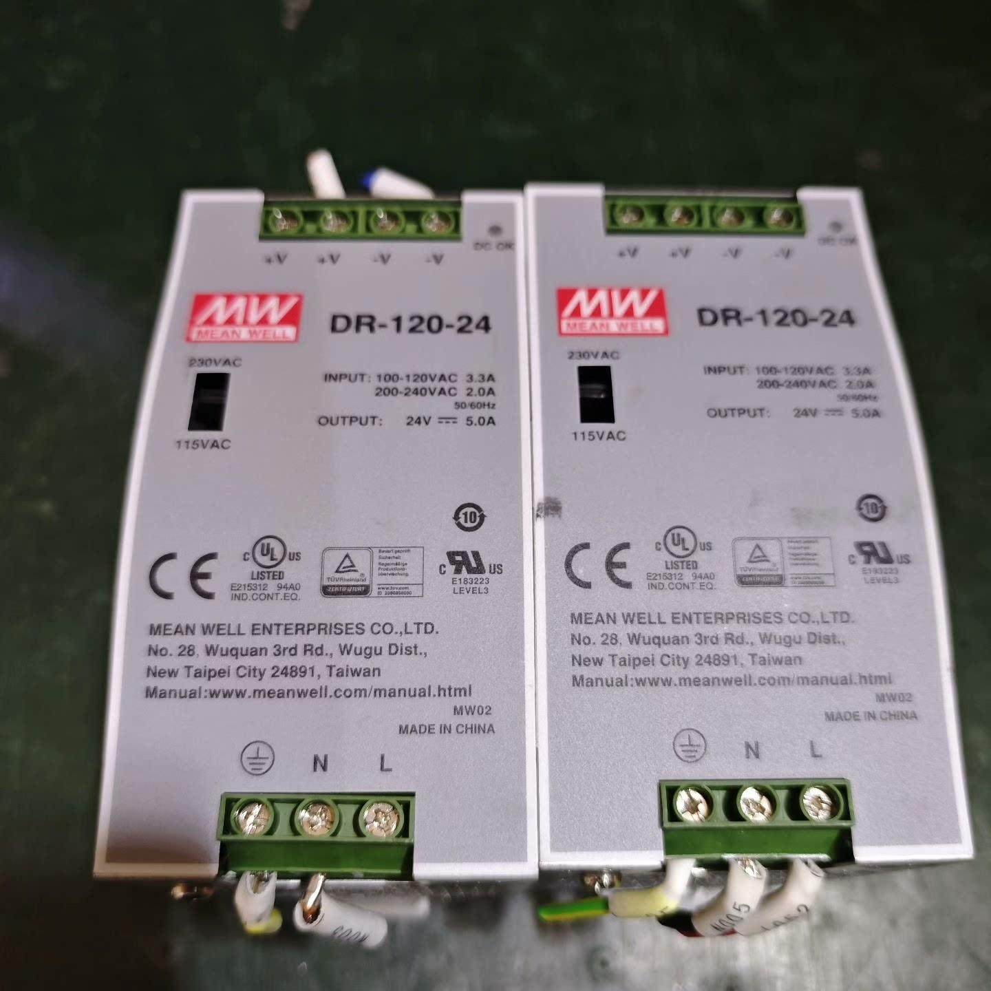 台湾明纬电源DR-120-24 输出24V5A 拆机的 成色