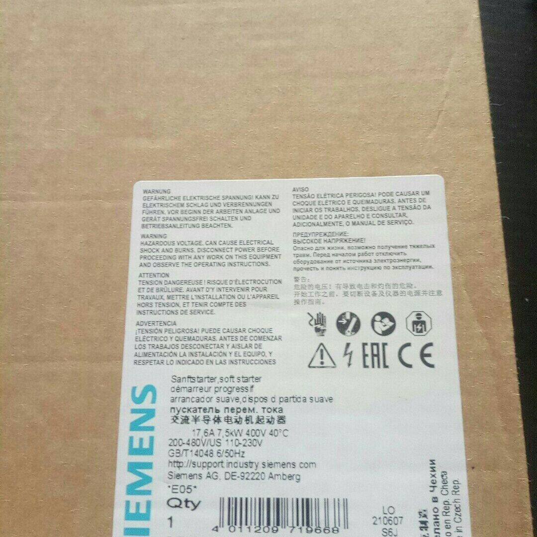 3RW3018-1BB14电动机起动器