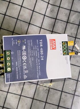 拆机明纬TDR-480-24开关电源三相交流380-50