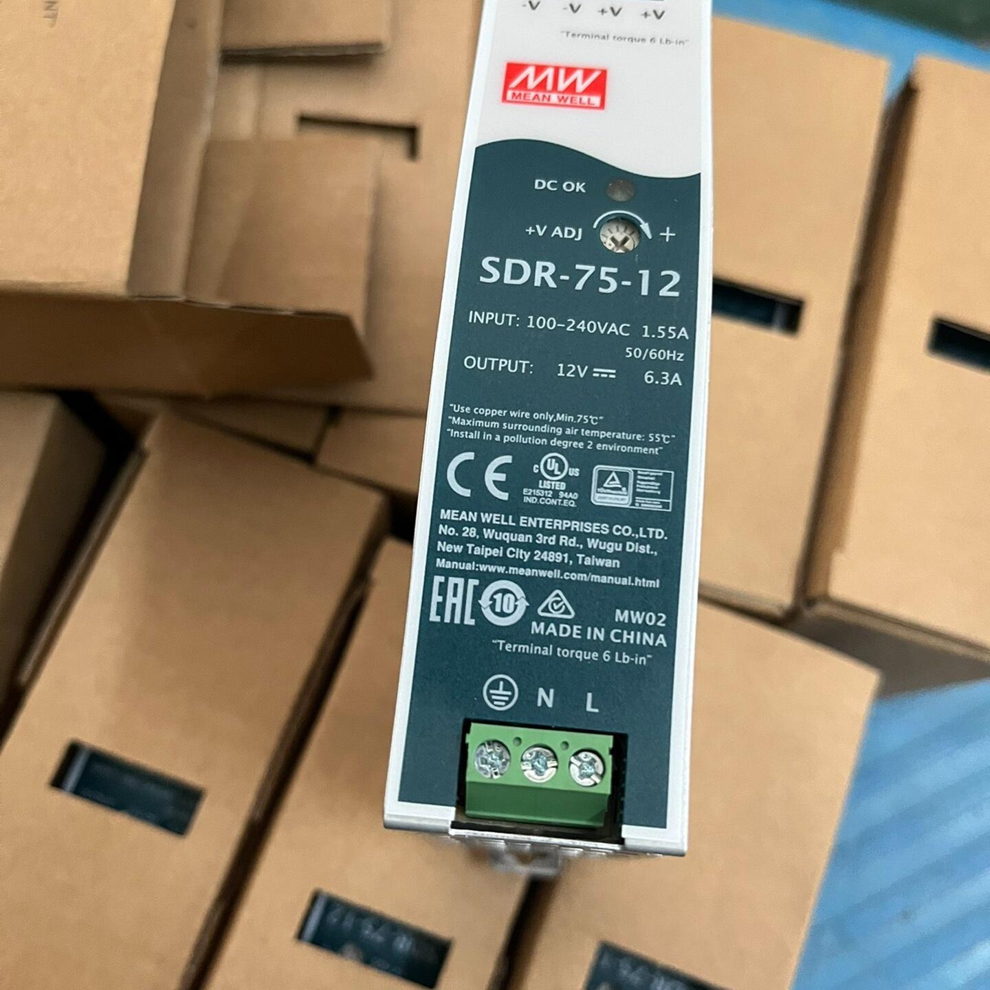 SDR-75-12台湾明纬电源12V6.3A 现货库存