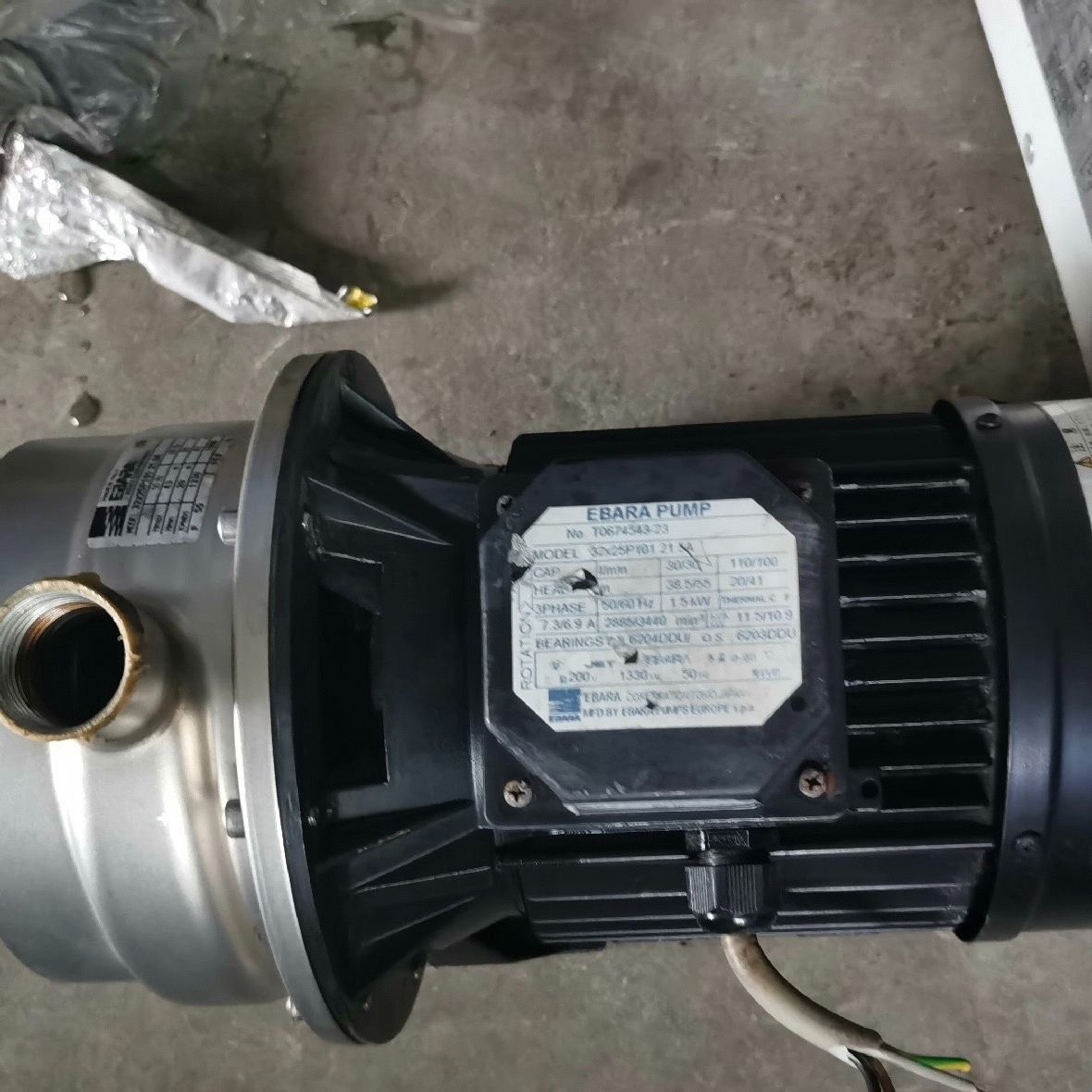 日本EBARA荏原不锈钢多级离心水泵32X25P101三相2