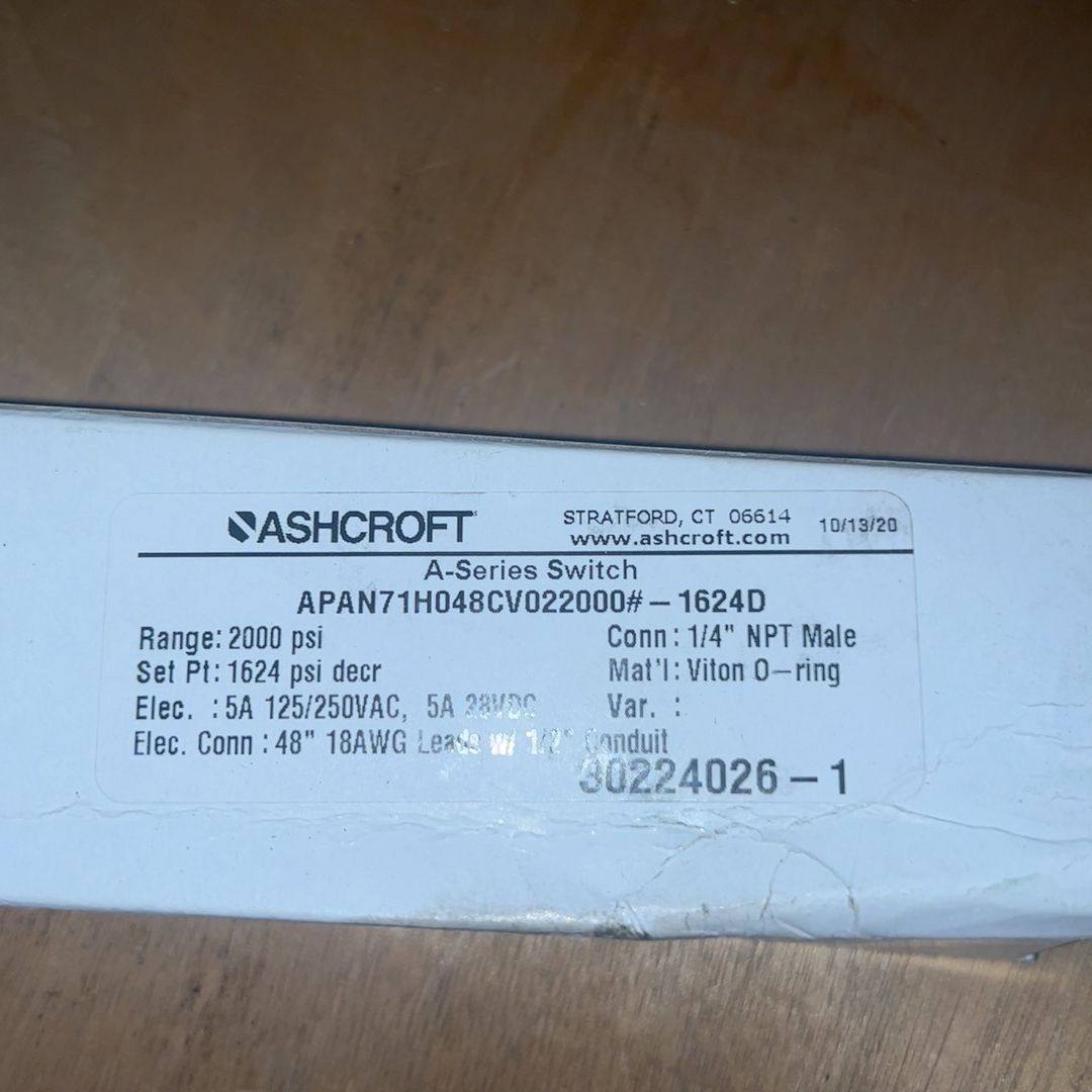 ASHCROFT 美国APAN71H048CV022