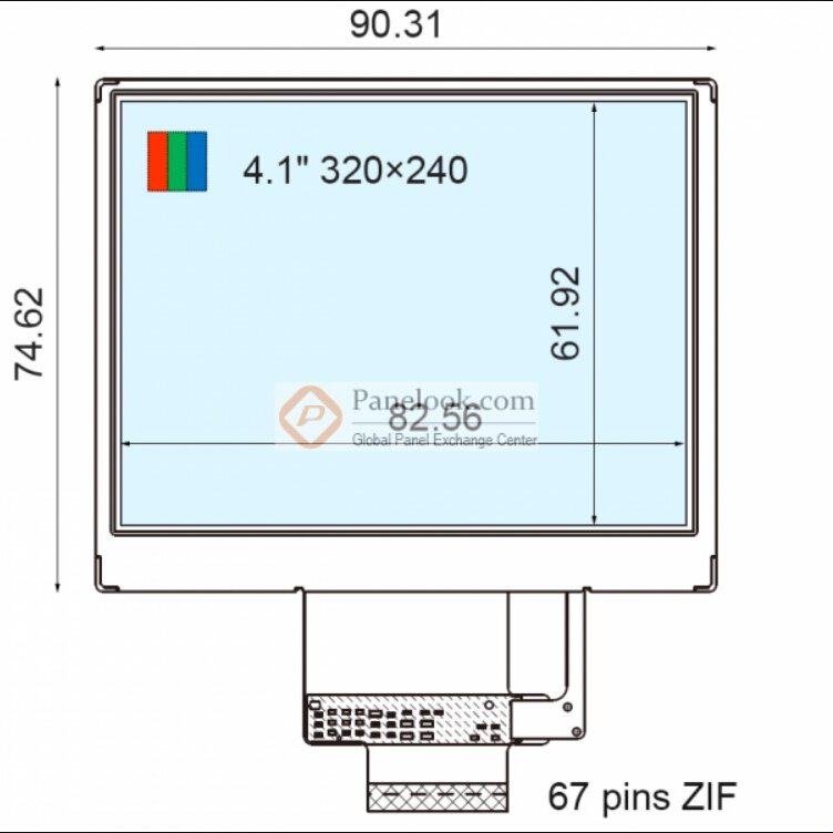 Ortustech (Ortustech)卡西欧4.1英寸液