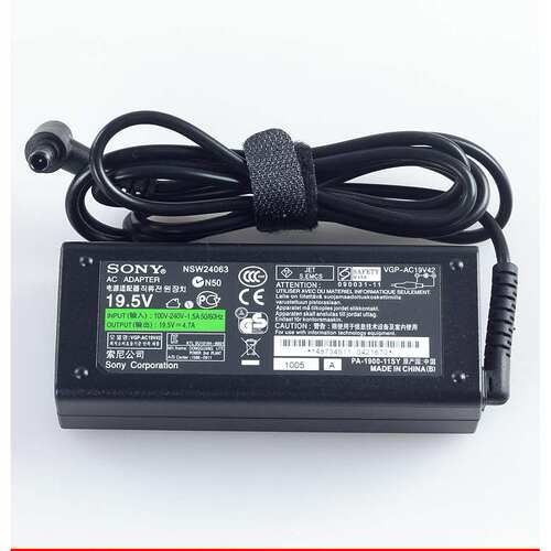 索尼19.5V4.7A笔记本电源适配器VAIO电脑充电器电源线