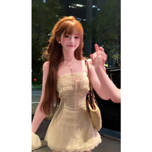 现货！晨曦纯露~夏季纯欲风法式小众设计开衫连衣裙小个子款套装