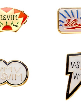 813C原创日潮配件 20AW VV LAPEL PIN SET 胸针 徽章套装非visvim
